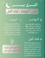 الفرق بين الوتر , التهجد , قيام الليل